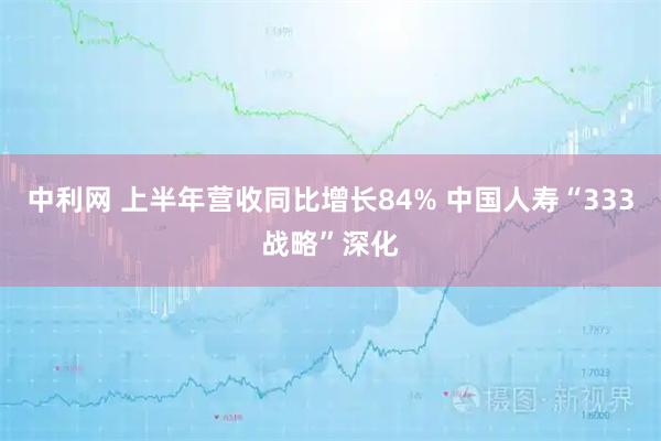 中利网 上半年营收同比增长84% 中国人寿“333战略”深化