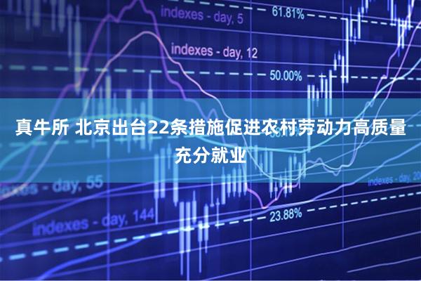 真牛所 北京出台22条措施促进农村劳动力高质量充分就业